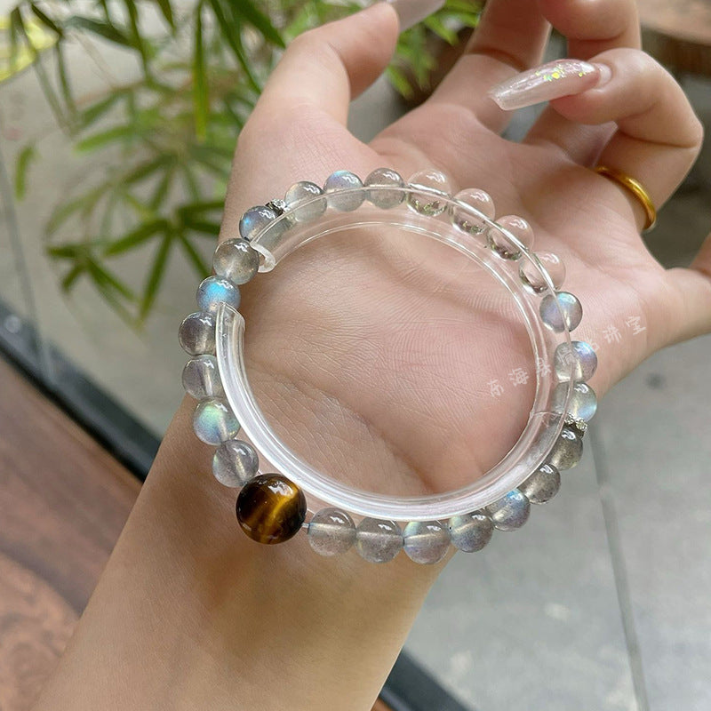 Natural Crystal Gray Moonstone Bracelet - Feminine Energy